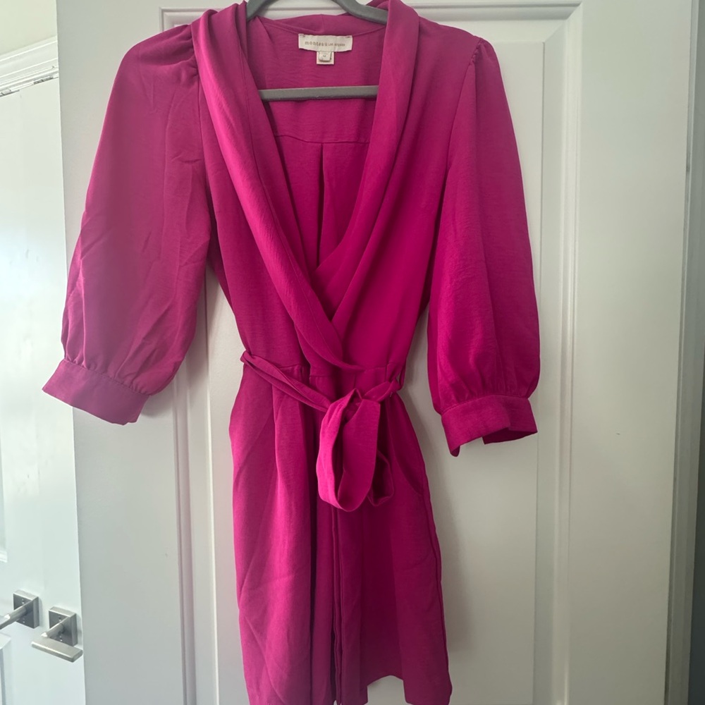Anthropology Monteau Hot Pink Romper